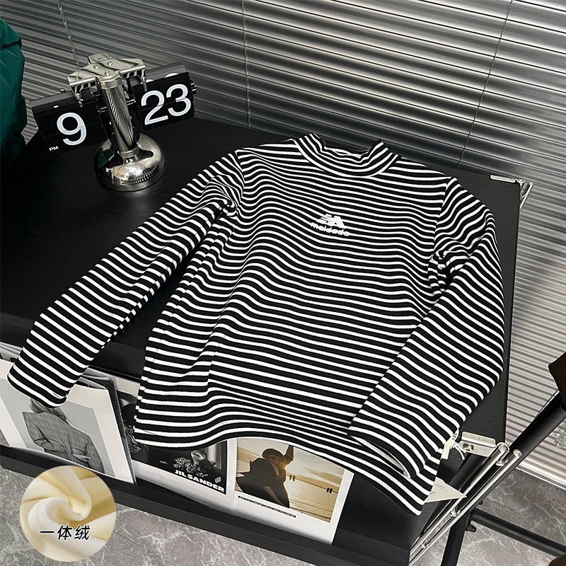 2024新款男大童长袖T恤儿童半高领冬季打底衫保暖内搭/TXW335 x