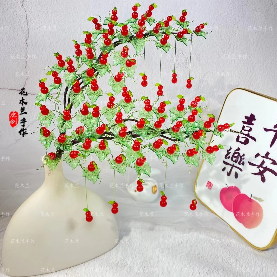 【不含花瓶】福禄双全福临门葫芦发财果手工diy制作材料包礼品摆件