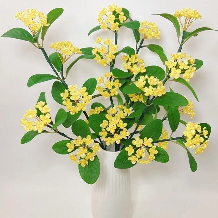 仿真叶桂花 材料包手工diy摆件礼物制作