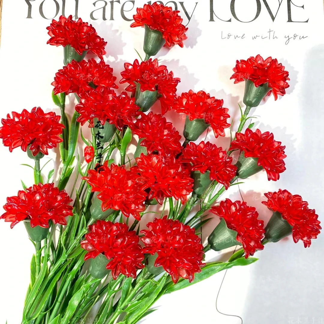 【福利18支康乃馨】新款康乃馨材料包不带花瓶材料包