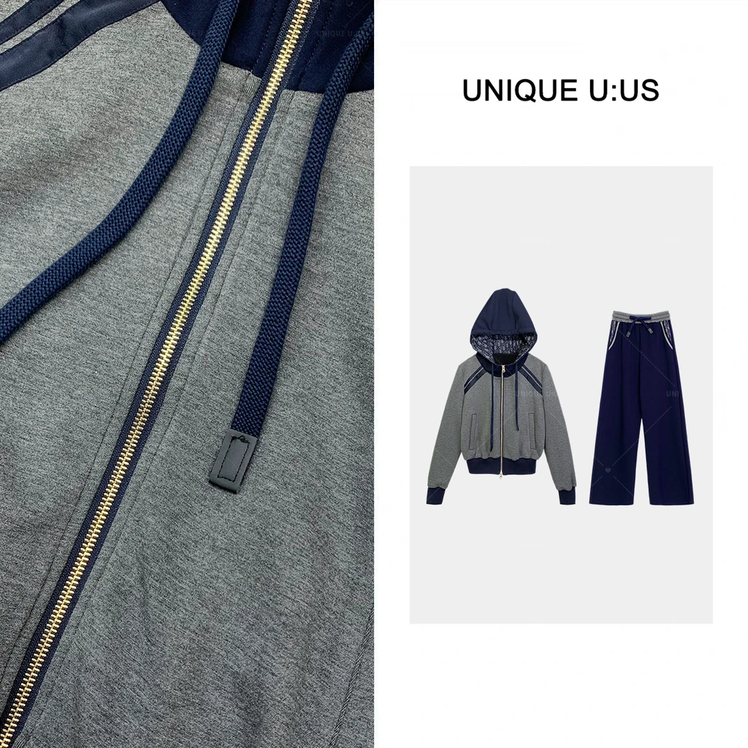 UNIQUE U:US【巴黎印记编号35】秋季气质时尚加绒女装套装2411020