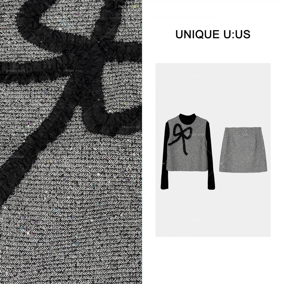 UNIQUE U:US【银河星光】秋季上新休闲时尚百搭气质女装套装246680