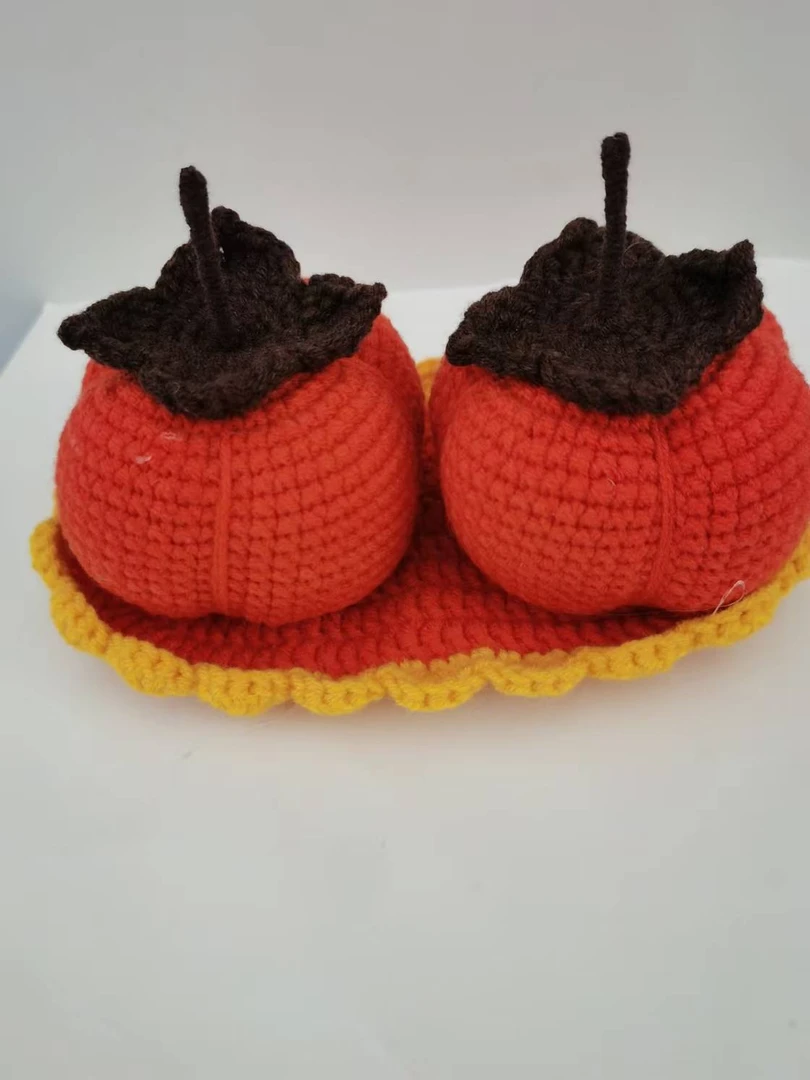 【成品发货】柿柿如意汽车钩织平安后视镜车内挂件摆件柿子