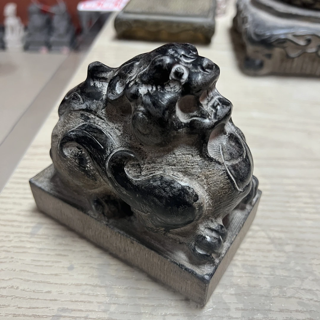 天然青石石雕小貔貅摆件