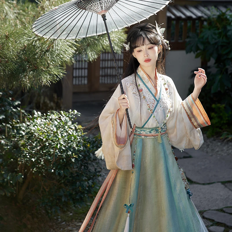 七月夕【吉光片羽】破裙交领半臂上襦仙气日常中国风女