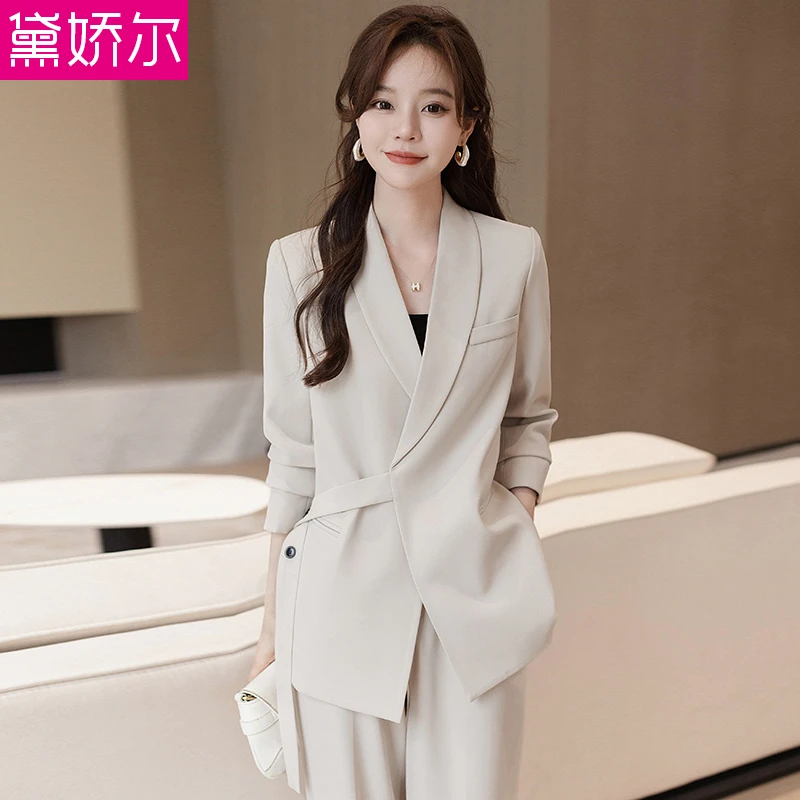 黛娇尔职业西装外套女春秋新款休闲高级感时尚气质女士西装套装女