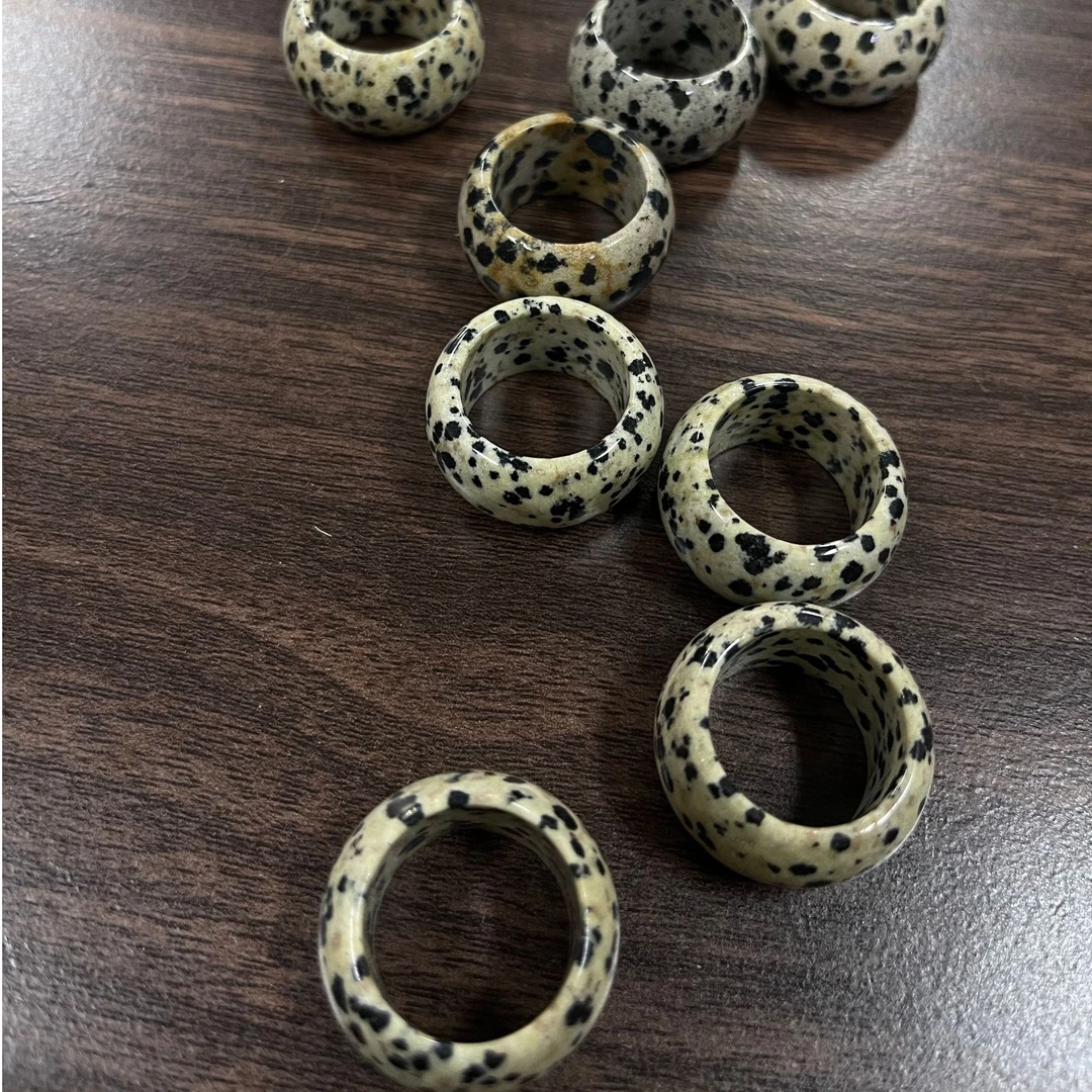 非金属莫桑石戒指 WX504  复古时尚百搭戒指（鹌鹑蛋色）