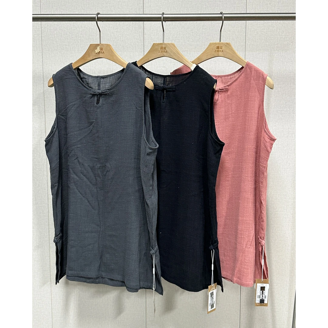 ZR152   新款时尚棉麻时尚百搭背心