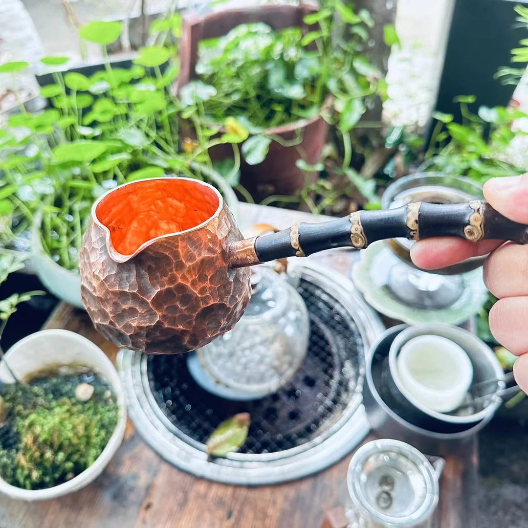 CJ017   茶具竹柄公道铜杯
