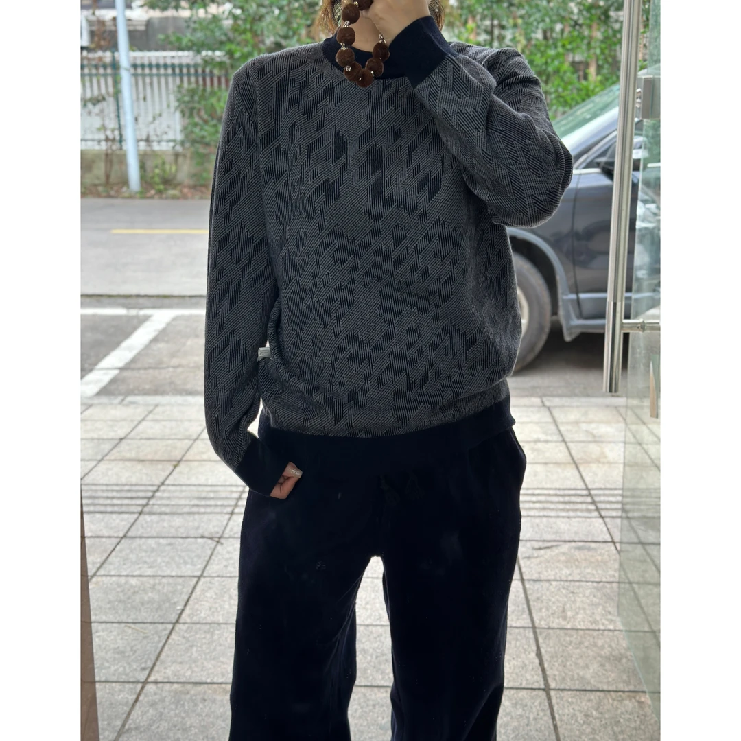 ZM2124  秋冬新款圆领套头保暖长袖针织衫