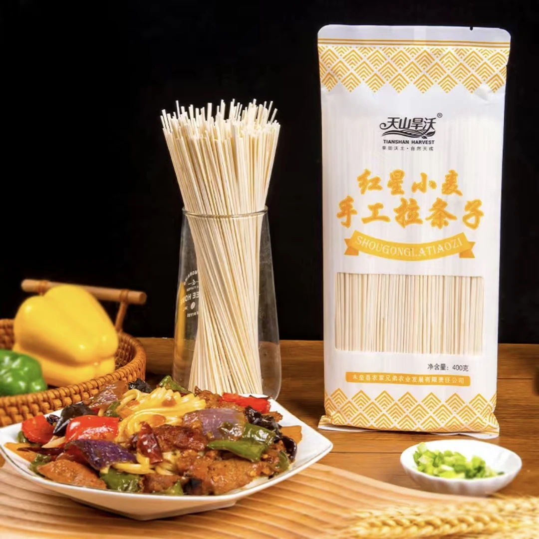 天山旱沃红星小麦手工拉条子面 新疆拌面炒面拉面条袋装
