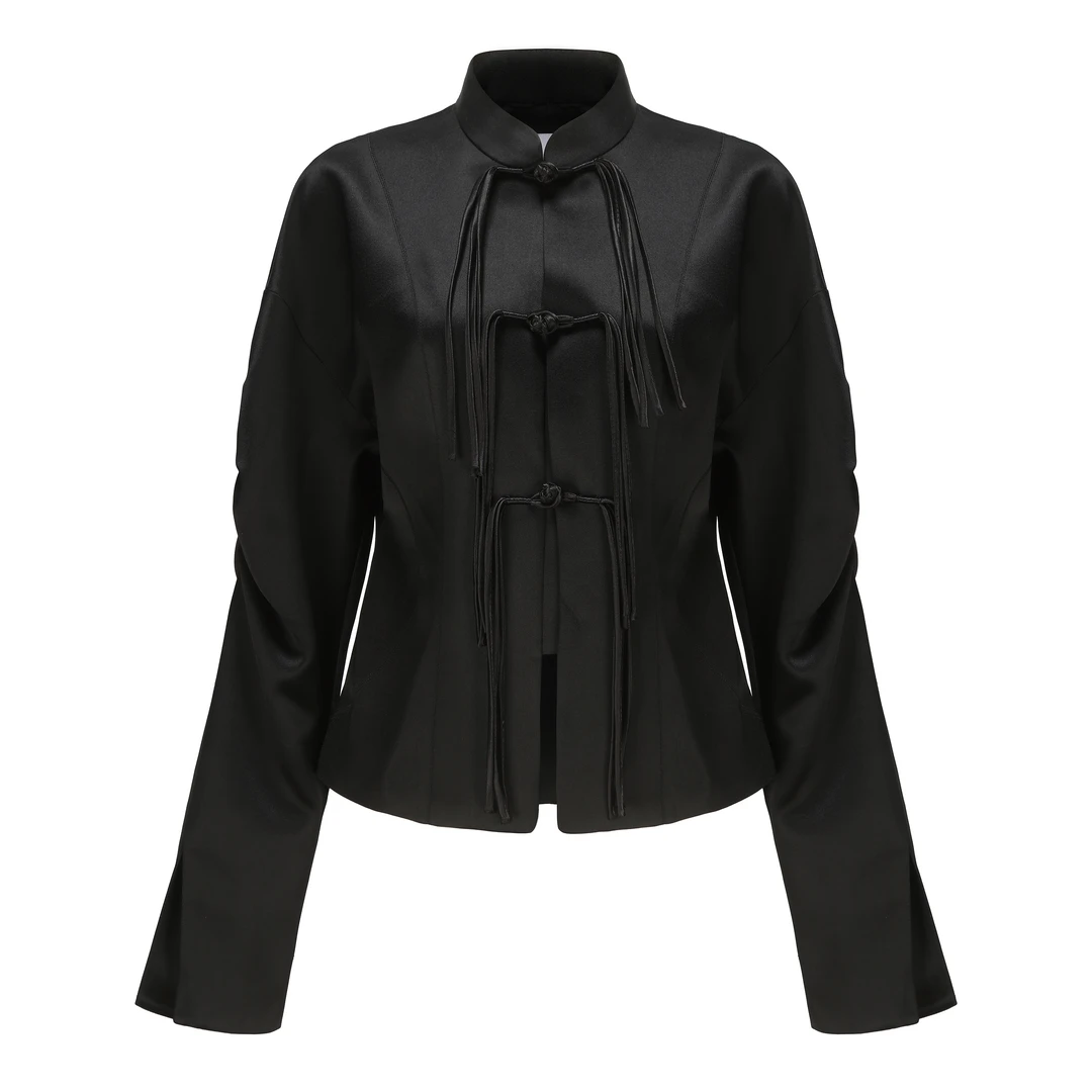 【年中回馈】JUNYANG杨君 中式盘扣修身外套设计师款时尚复古