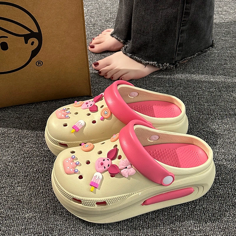 【找划算专属】厚底踩屎感两穿洞洞鞋夏季居家外穿洞洞鞋A563