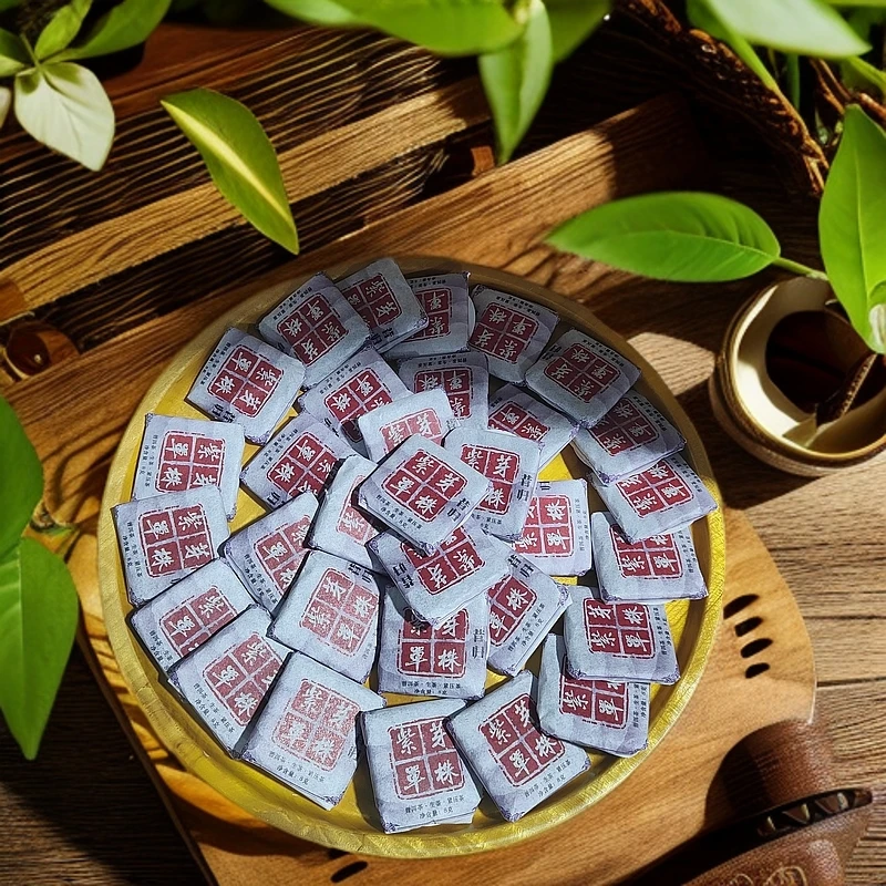 稀缺【紫芽单株】21年昔归古树紫芽单株头春8克方片（菌兰花香甜润）