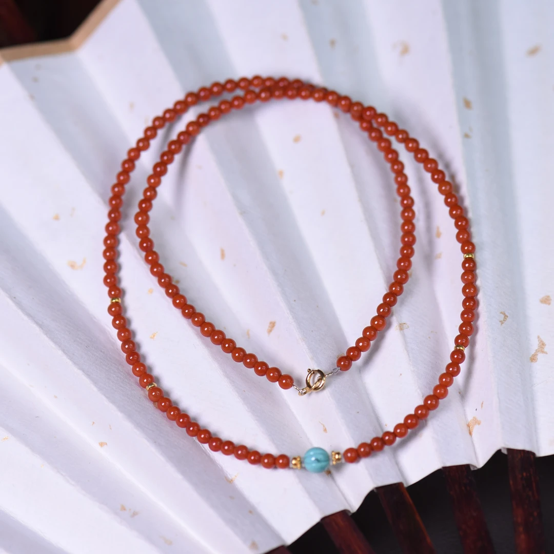 南红锁骨链设计款