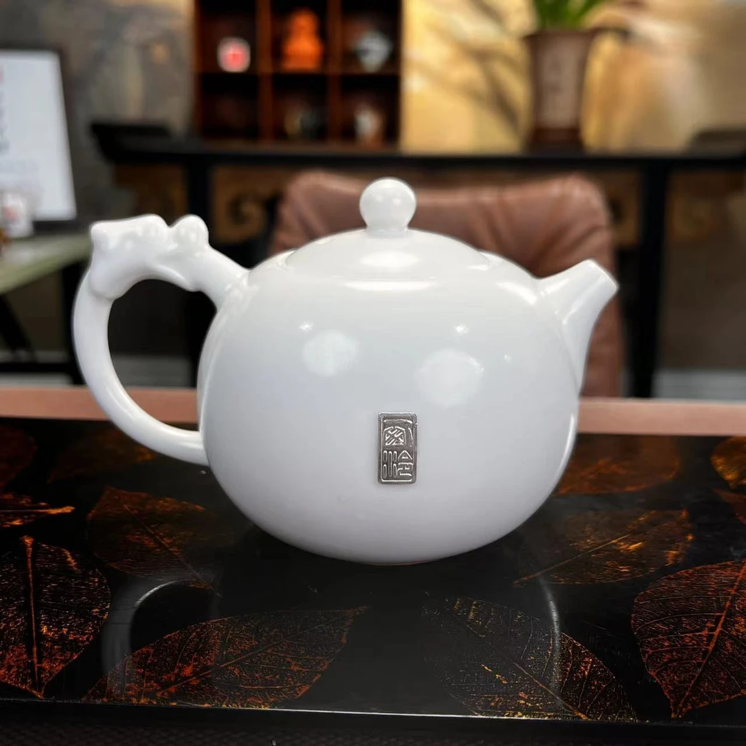 【西泠上新】象牙白天龙壶HX0282c