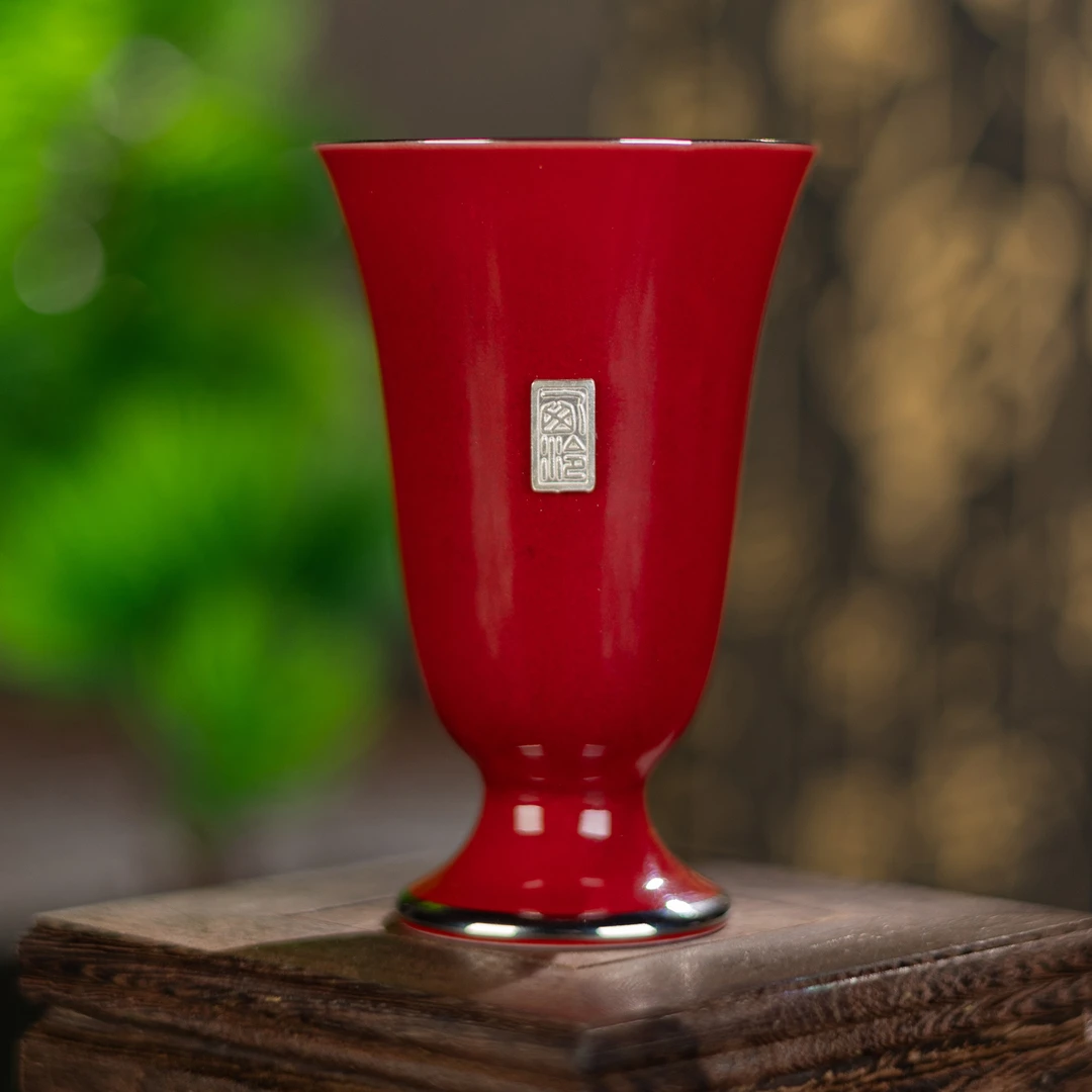 【西泠上新】博物馆复刻 宝石红 醉红颜美人杯 HX0249