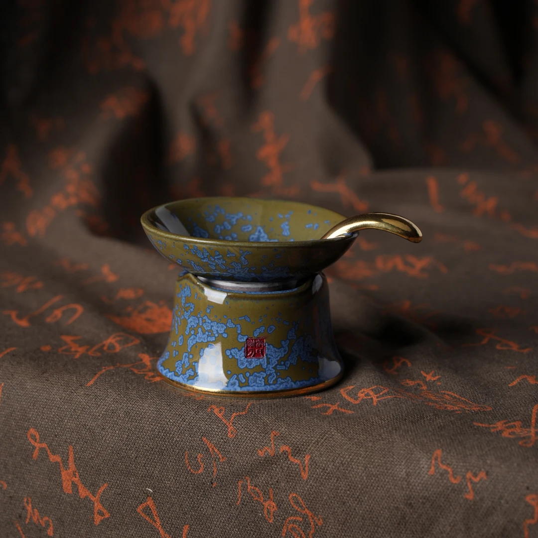 【西泠上新】钧御冰晶蓝拿 茶漏过滤组HX0311