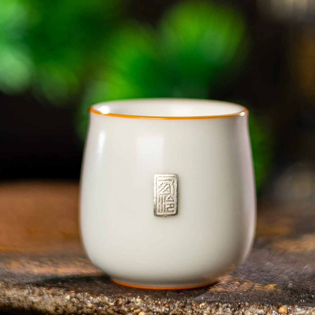 【西泠上新】象牙白非遗锯钉 阳春小品杯HX0227