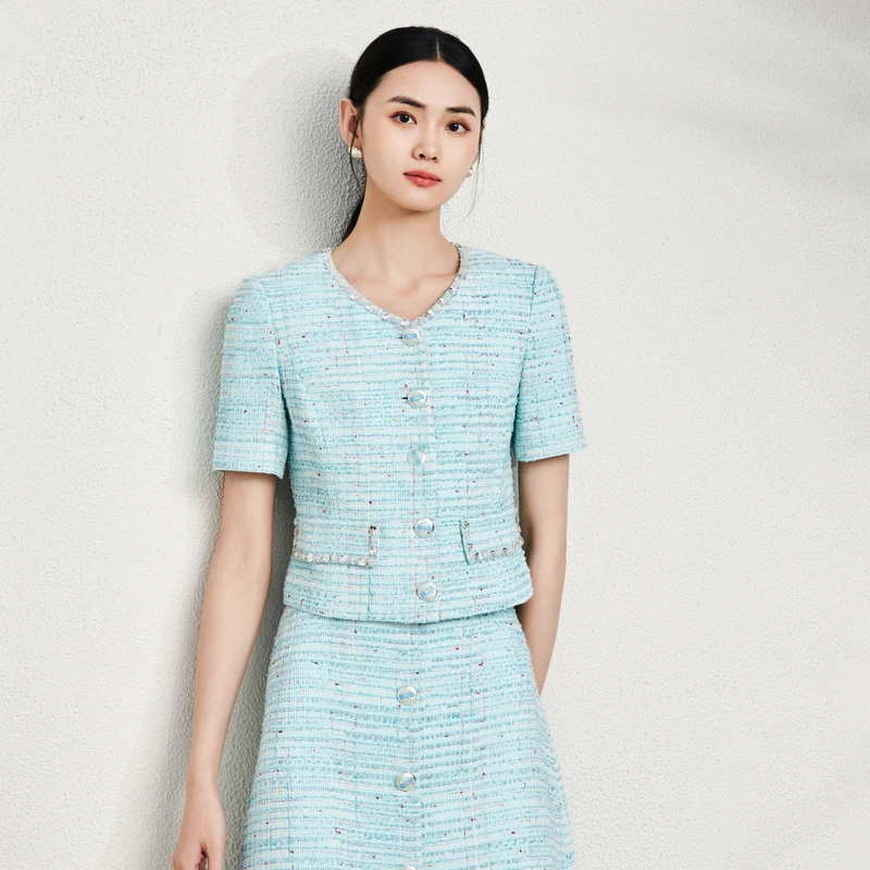 【晨粉专享价】~新款小香风夹克精致灵动上衣女-MJFB01WJK727T11/zb