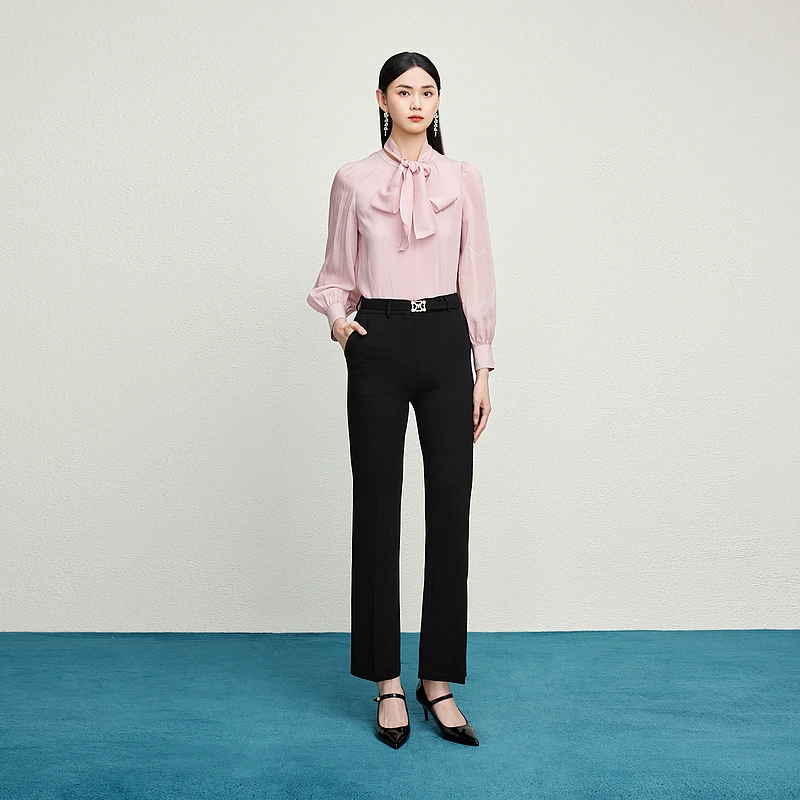 【李老板专属】玫瑰粉醋丝混纺设计感衬衫舒适亲肤-MJFC02WBL163L11