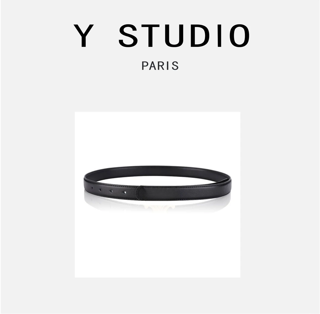 [大妮专属]双C字母热巴幂幂同款真皮牛仔百搭黑色复古皮带