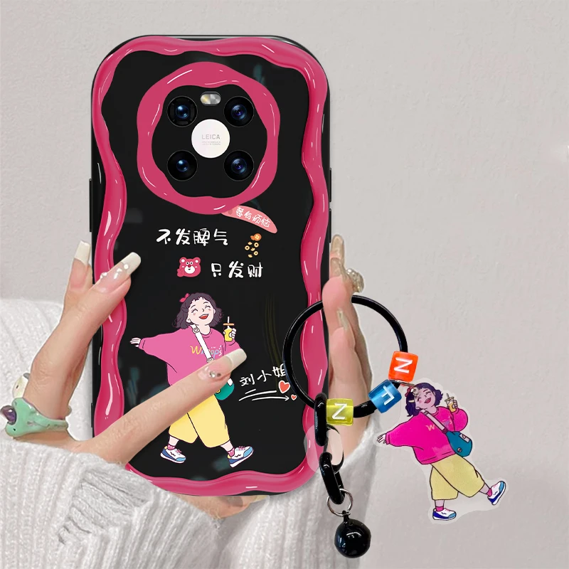 适用【华为MATE40】姓氏定制不发脾气女彩绘奶油硅胶全包手机壳