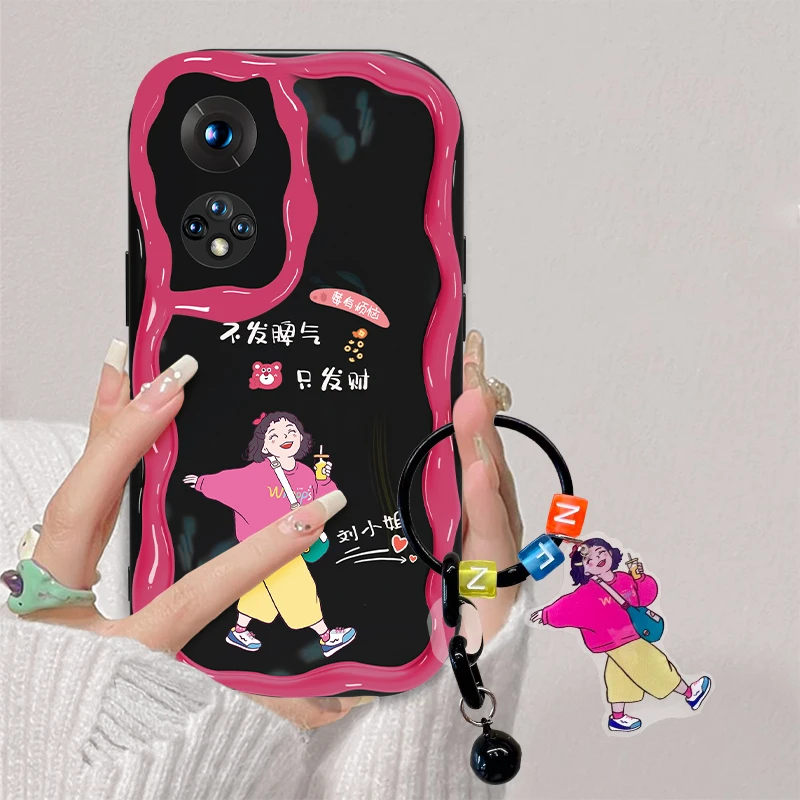 适用【华为NOVA9PRO】姓氏定制不发脾气女彩绘奶油硅胶全包手机壳