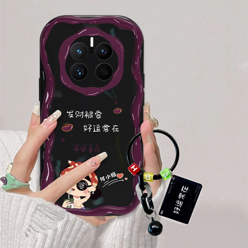 【华为MATE50PRO】姓氏定制发财被爱网红女彩绘奶油硅胶全包手机壳