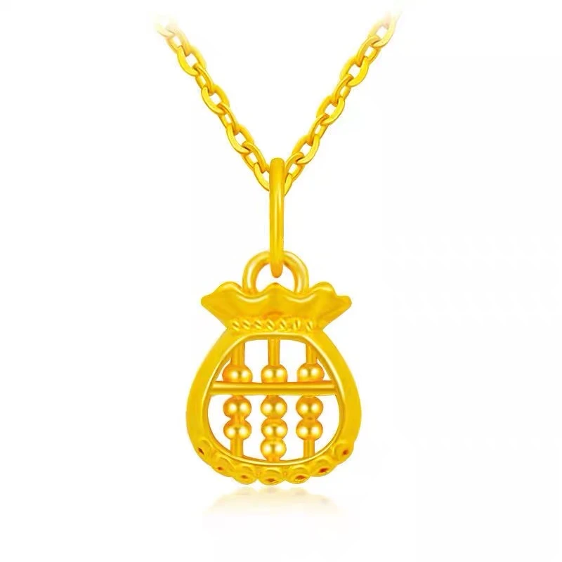 【润昇珠宝】足金福袋算盘转运珠时尚精美素款5D工艺（不含链）