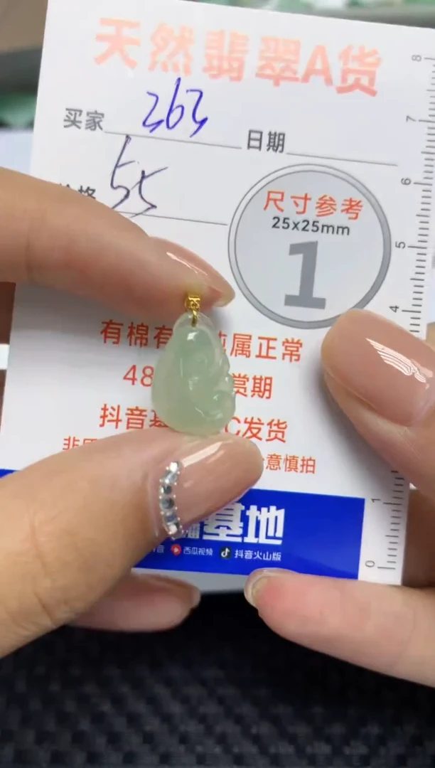【闪购商品】翡翠颈饰18K金镶嵌天然A货翡翠