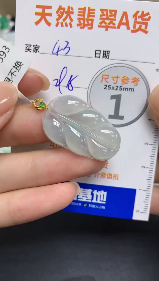 【闪购商品】翡翠颈饰18K金镶嵌 天然A货翡翠