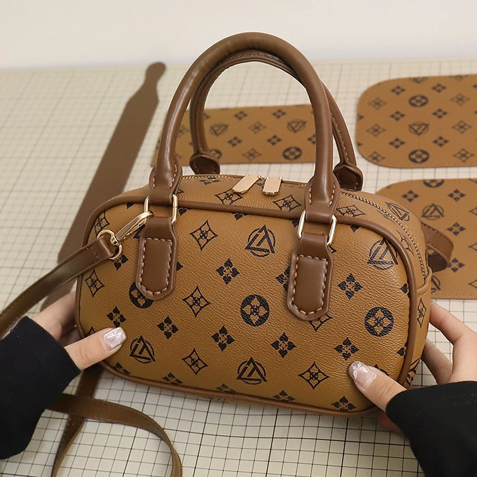 新款潮流保龄球手提单肩斜挎女包diy自制材料经典时尚百搭