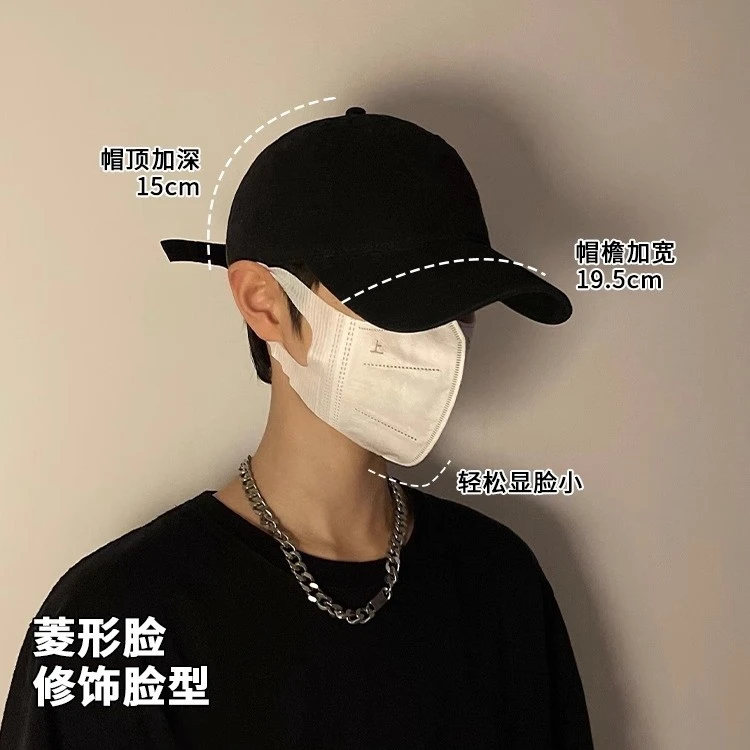 加大加深棒球帽男帽子男款夏季黑色大头围鸭舌帽男士2025男生潮牌