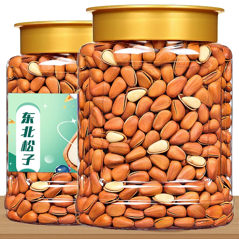 小罐装东北松子250g坚果干果零食品10g开口批发炒货松子颗粒