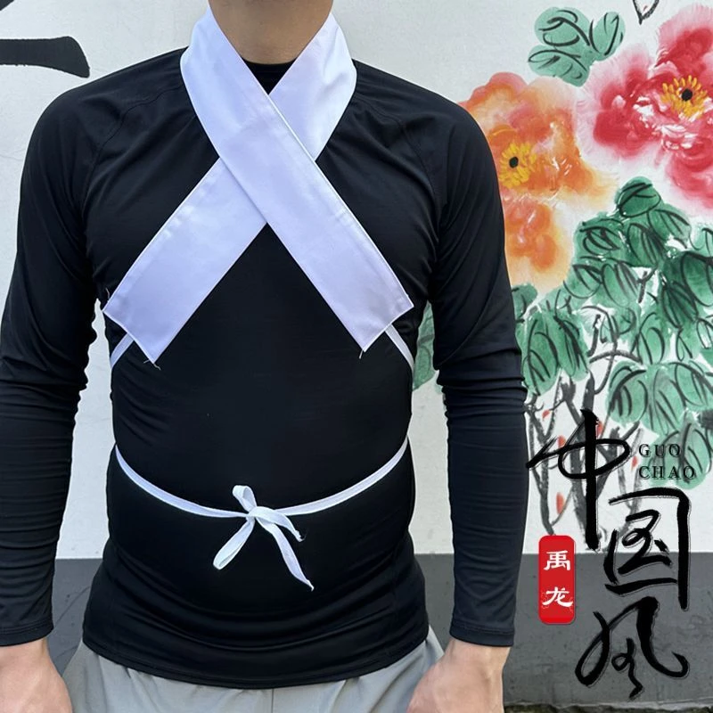 戏曲汉服短袖京越剧服装配件棉小生花旦假领水领内衣白领护领内村