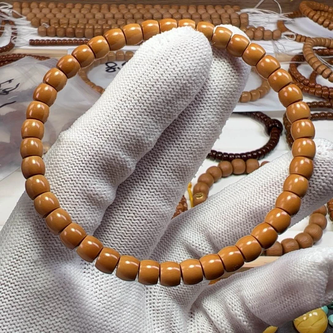 橄榄核手串5.8全无白核尖手串