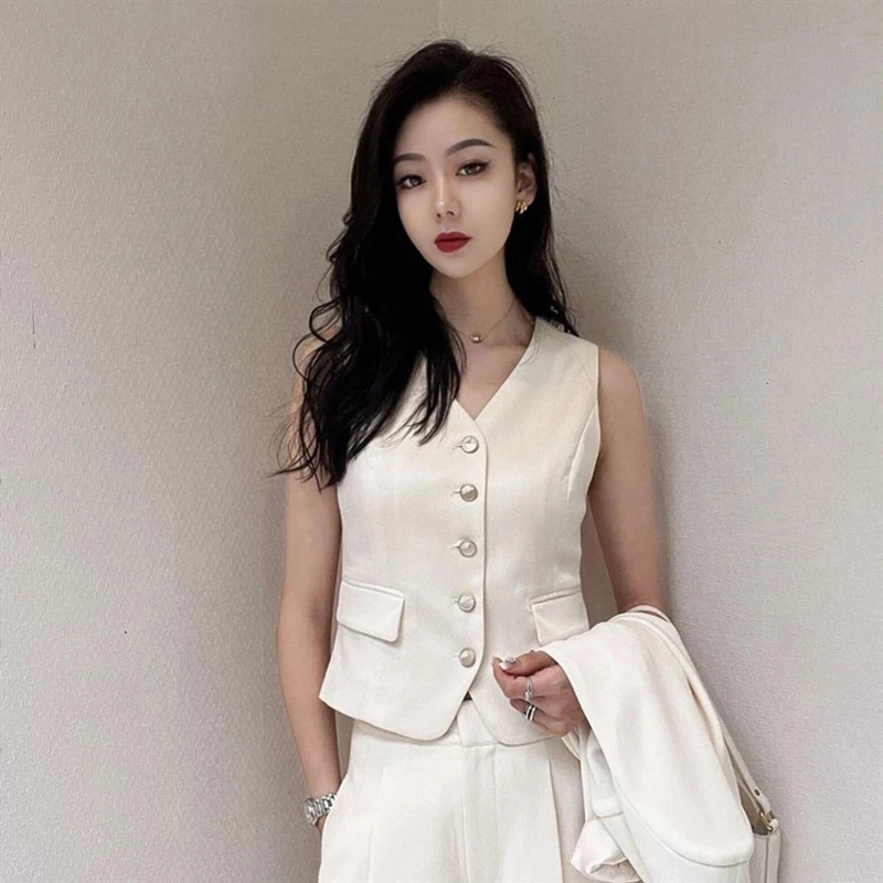 魅言商场同款2024春夏新款女气质百搭老钱风轻奢无袖马甲1400572