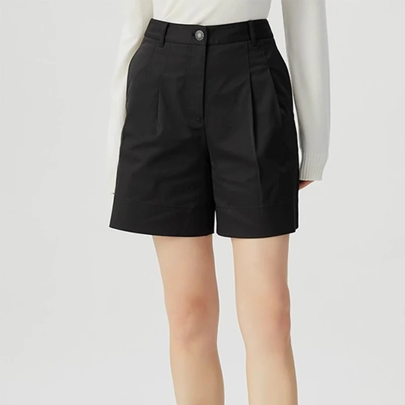 商场同款2025夏季新款高腰裤显瘦休闲百搭五分裤直筒女1100509