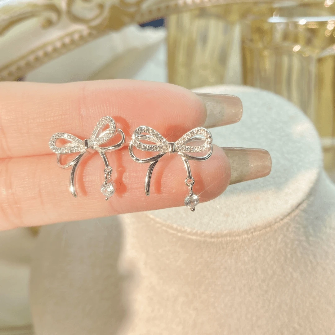 925银合成锆石耳饰 s925纯银专属链接49-159