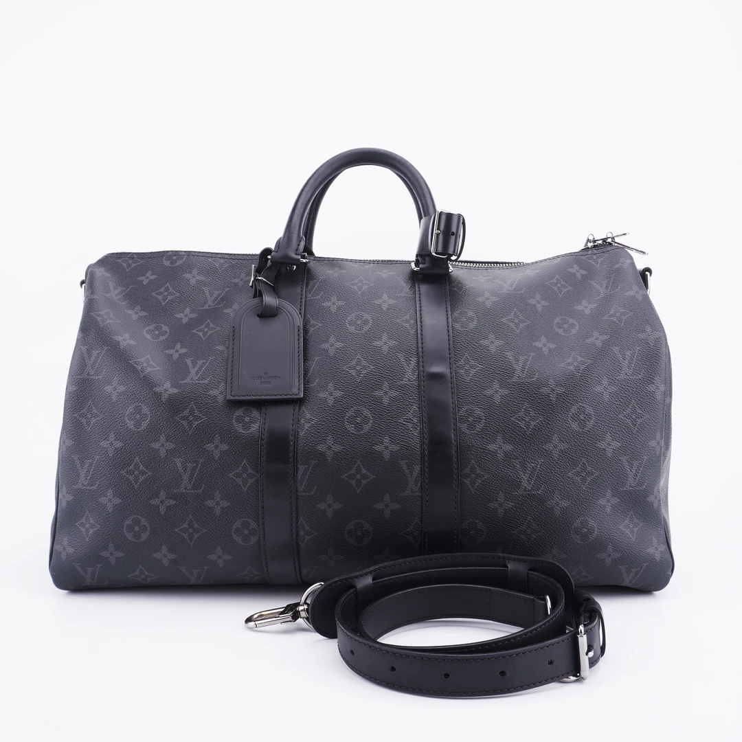 95新 98新LV经典黑老花keepall45旅行包45/27/21 F089