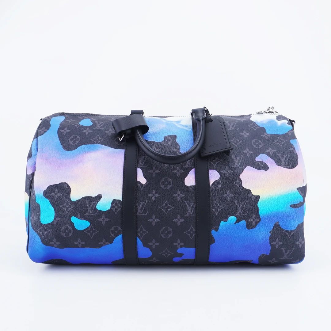 99新 LV 99新LV假日系列keepall 45丝印涂鸦旅行袋45/27/21 F120