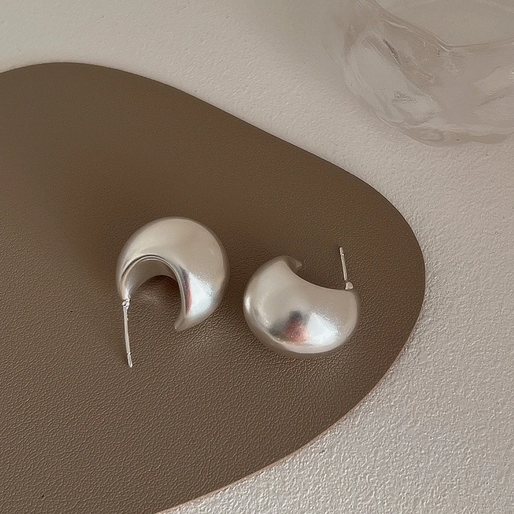 非金属珐琅耳饰 小众设计气质简约时尚百搭光面轻奢设计感耳环