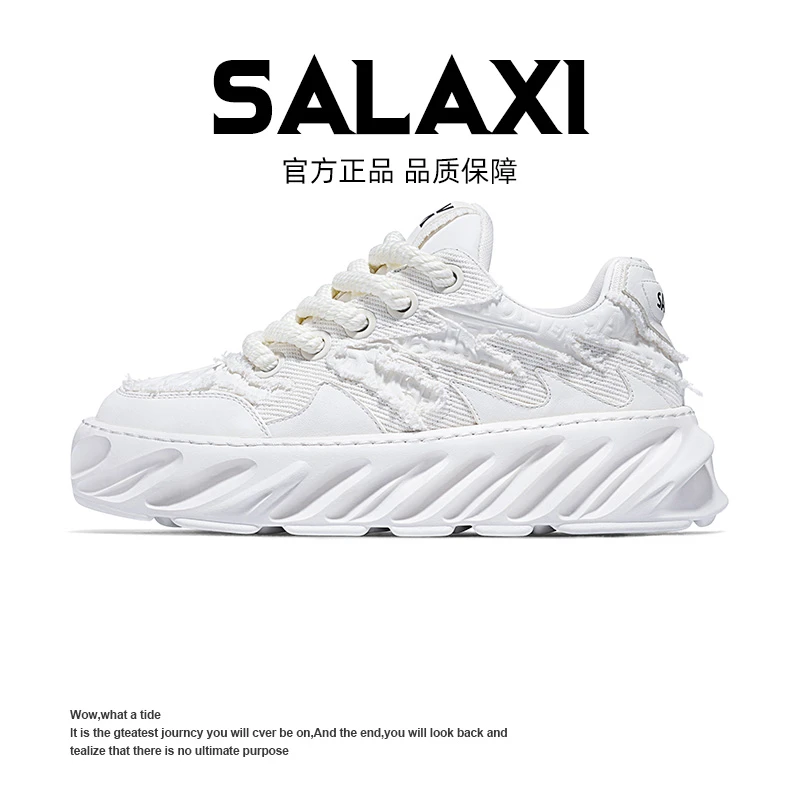 SALAXI 【情侣款】冬季港风ins超火百搭潮鞋低帮厚底运动面包休闲鞋