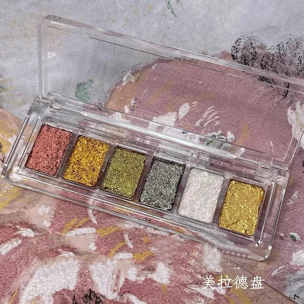 布灵泥六色美甲固态星光美拉德珠光细闪小红书爆款云锦粉指甲饰品