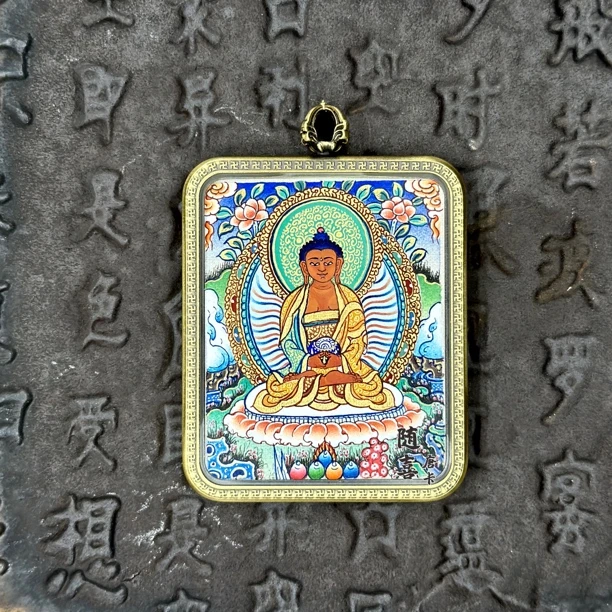 【藏地非遗】阿弥，彩唐粗矿热贡画工纯手绘唐卡