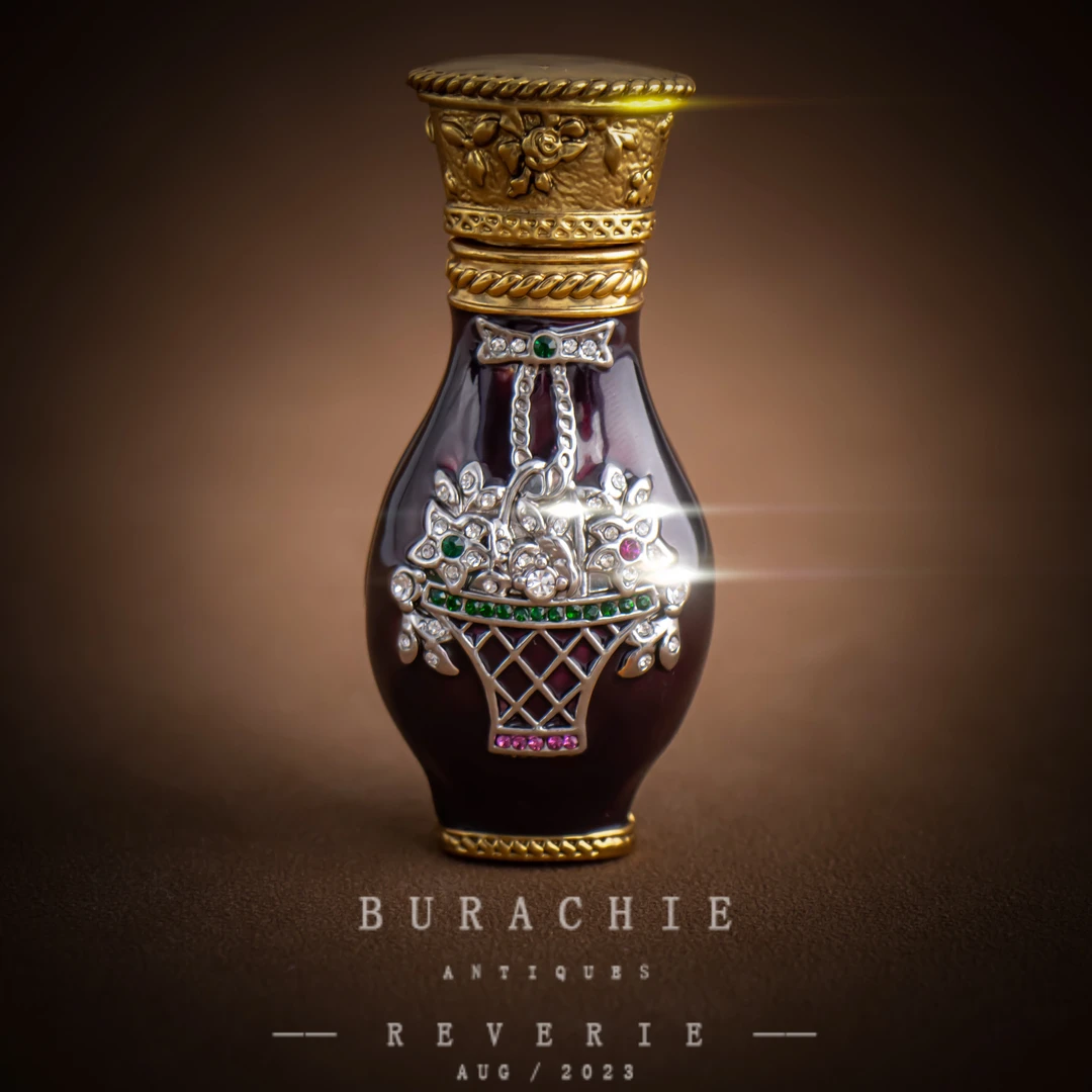 铜合金胸针 19世纪法产Antique 紫色小宝瓶1939