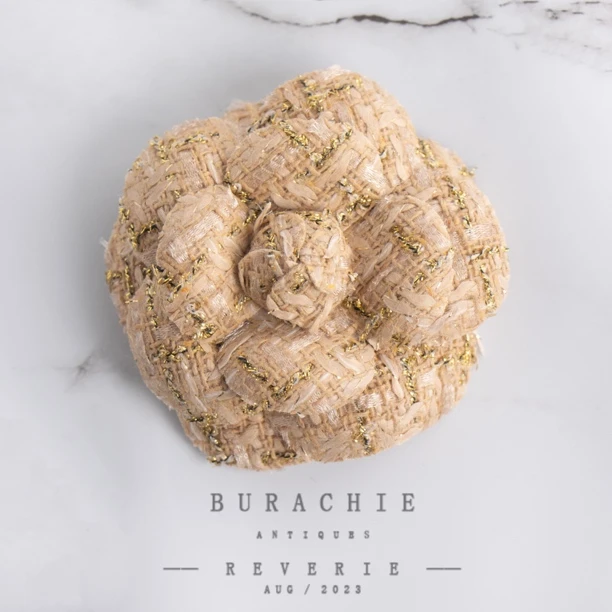 铜合金胸针 条纹款超定型山茶花Gooptw 1990