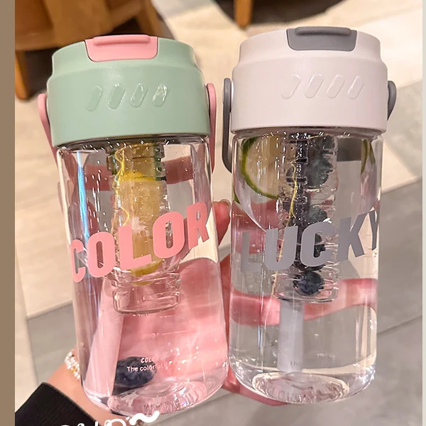 儿童水杯吸管杯女生学生夏季创意便携防摔小学生卡通可爱大容量