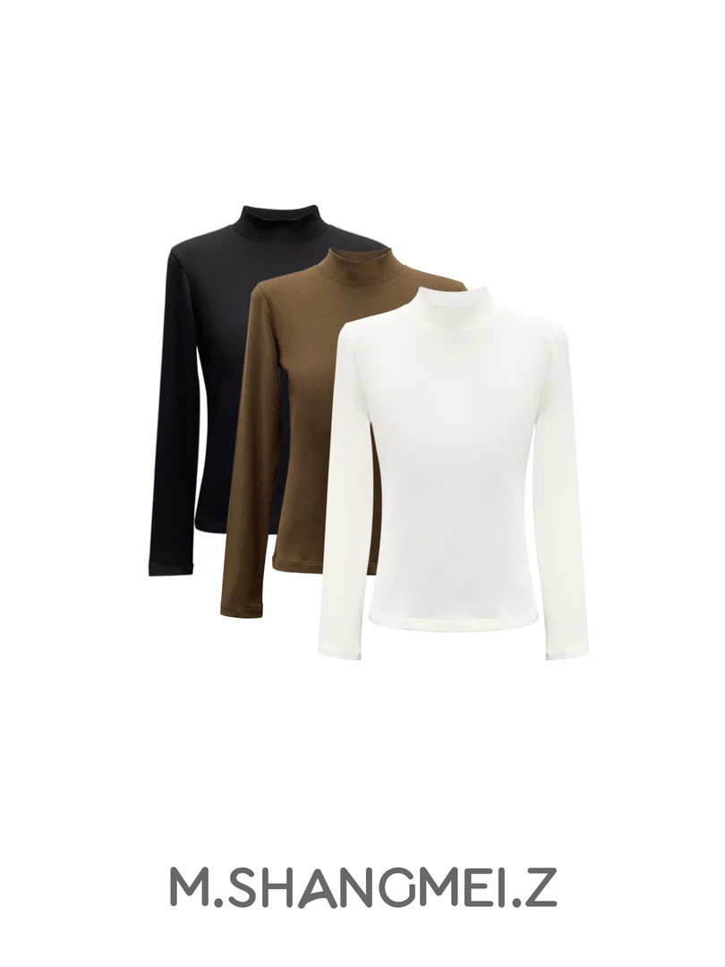 M.SHANGMEI.Z/沐熙美大哥推荐{舒适穿搭}气质简约百搭打底衫x1010